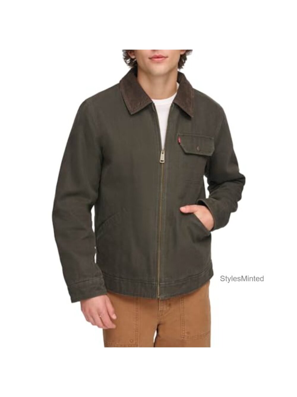 Levi's Men's Workwear Depot Jacket Corduroy Collar
